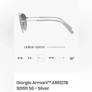 Giorgio Armani™ AR6127B 301511 56 - Silver  Aviator Sunglasses. New with tags Giorgio Armani | Accessories | Giorgio Armani Ar627b 31511  main image 4